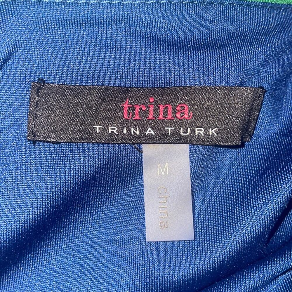 Trina Turk Women’s Birch Dress Size Medium Colorful Geometric Jersey - Picture 4 of 8